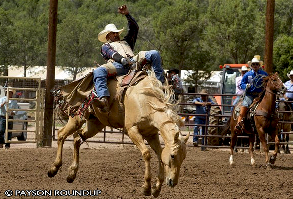 From the Payson Roundup, a picture of Special Events. A rodeo